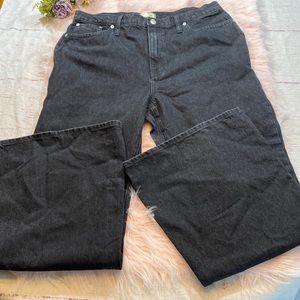 NWT Madewell Baggy Flare Black Jeans sz 32